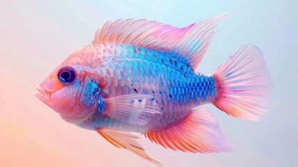 Fototapeta premium Discover the mesmerizing beauty of marine life. Underwater world exploration concept