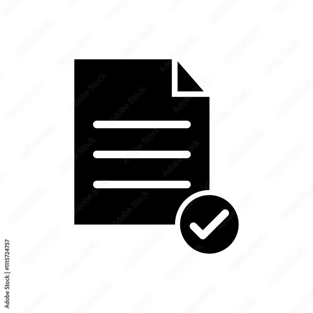 Poster Accept document icon web design in vector