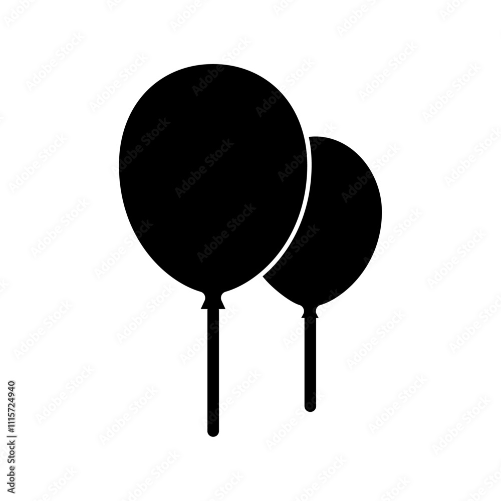 Aufkleber balloons icon web design in vector