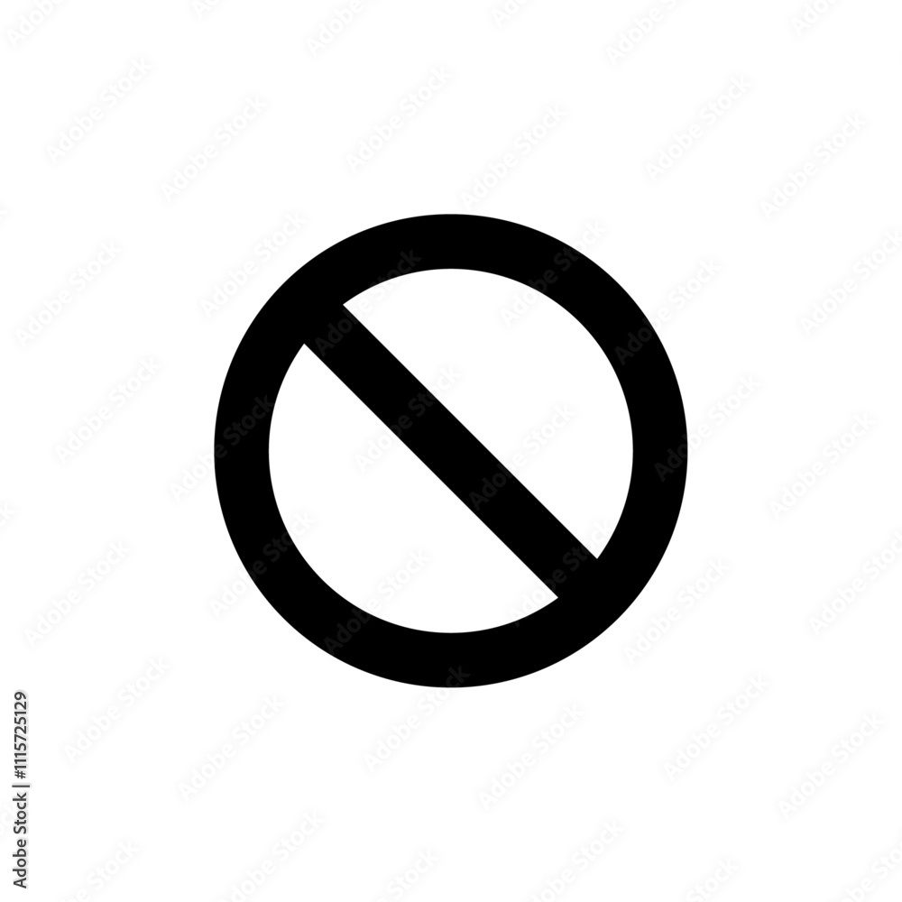 Poster Blocked icon web design in vector