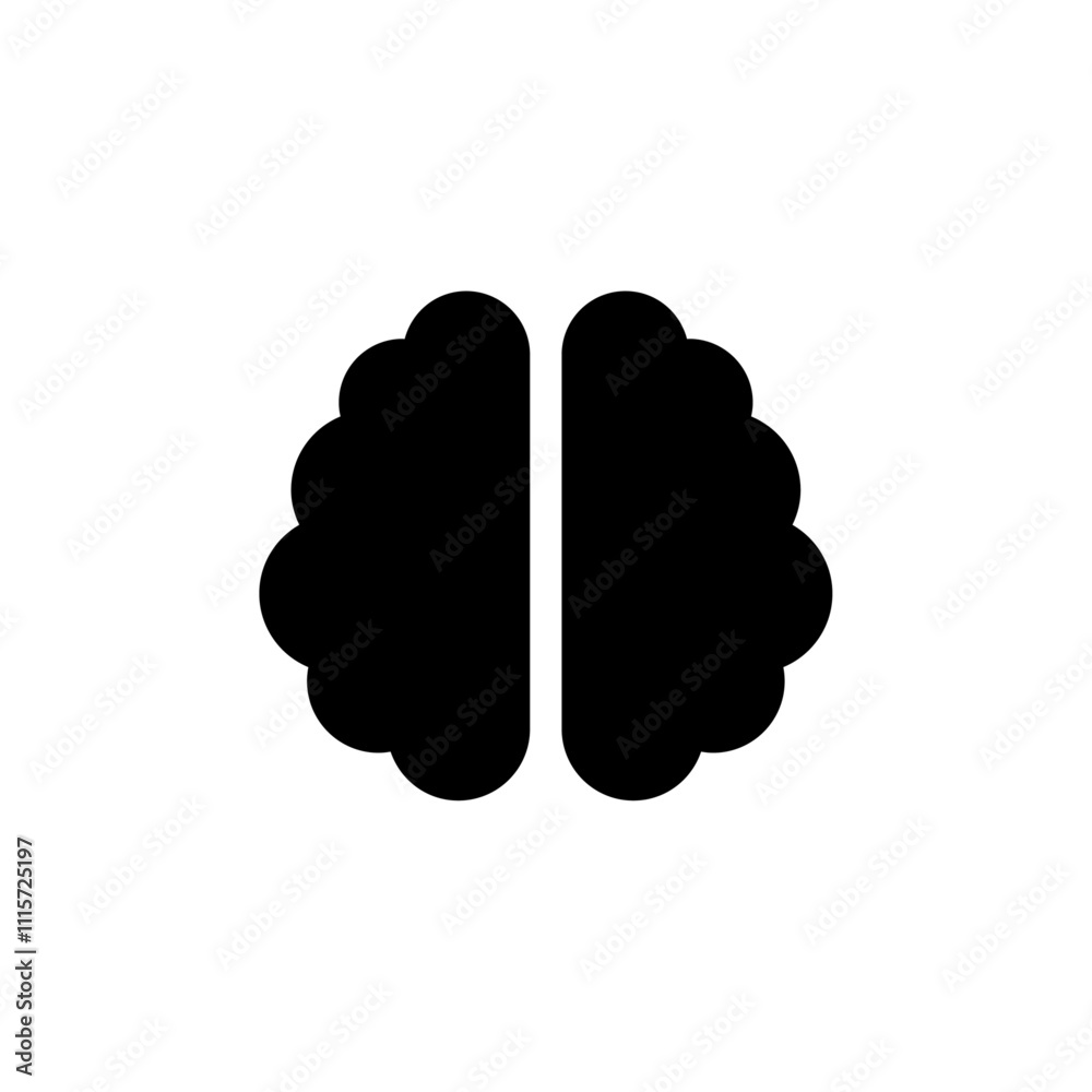 Poster Brain icon web design in vector