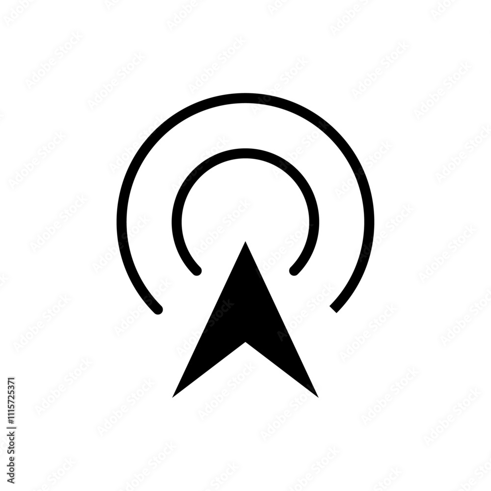 Aufkleber Broadcast icon web design in vector
