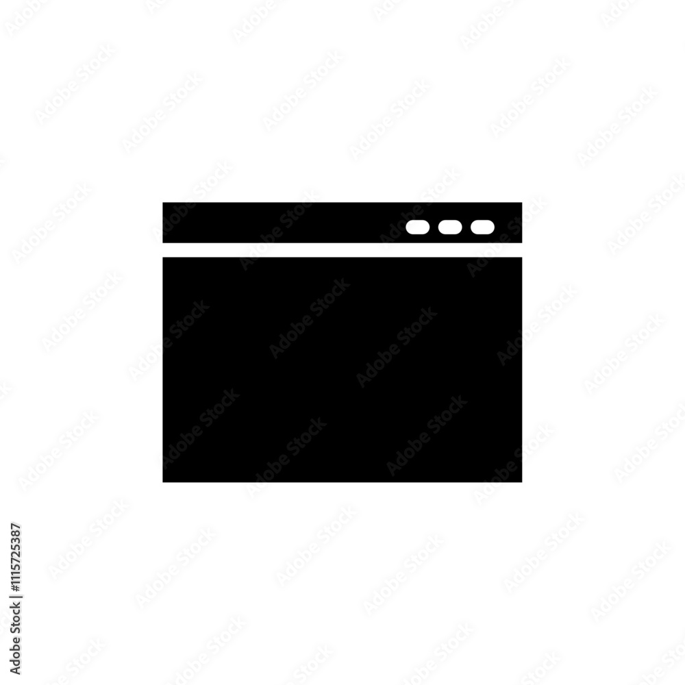 Poster Browser window icon web design in vector