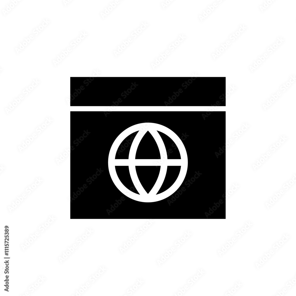 Poster Browser icon web design in vector
