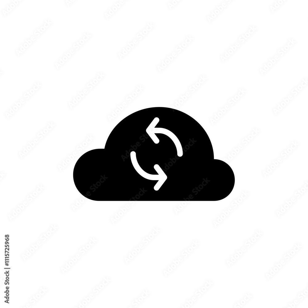 Aufkleber Cloud sync icon web design in vector