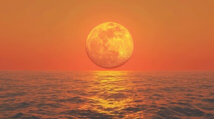 Fototapeta premium Tranquil Waters. Capturing the beauty of a sunset over the ocean