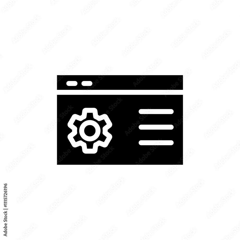 Poster control panel icon web design in vector