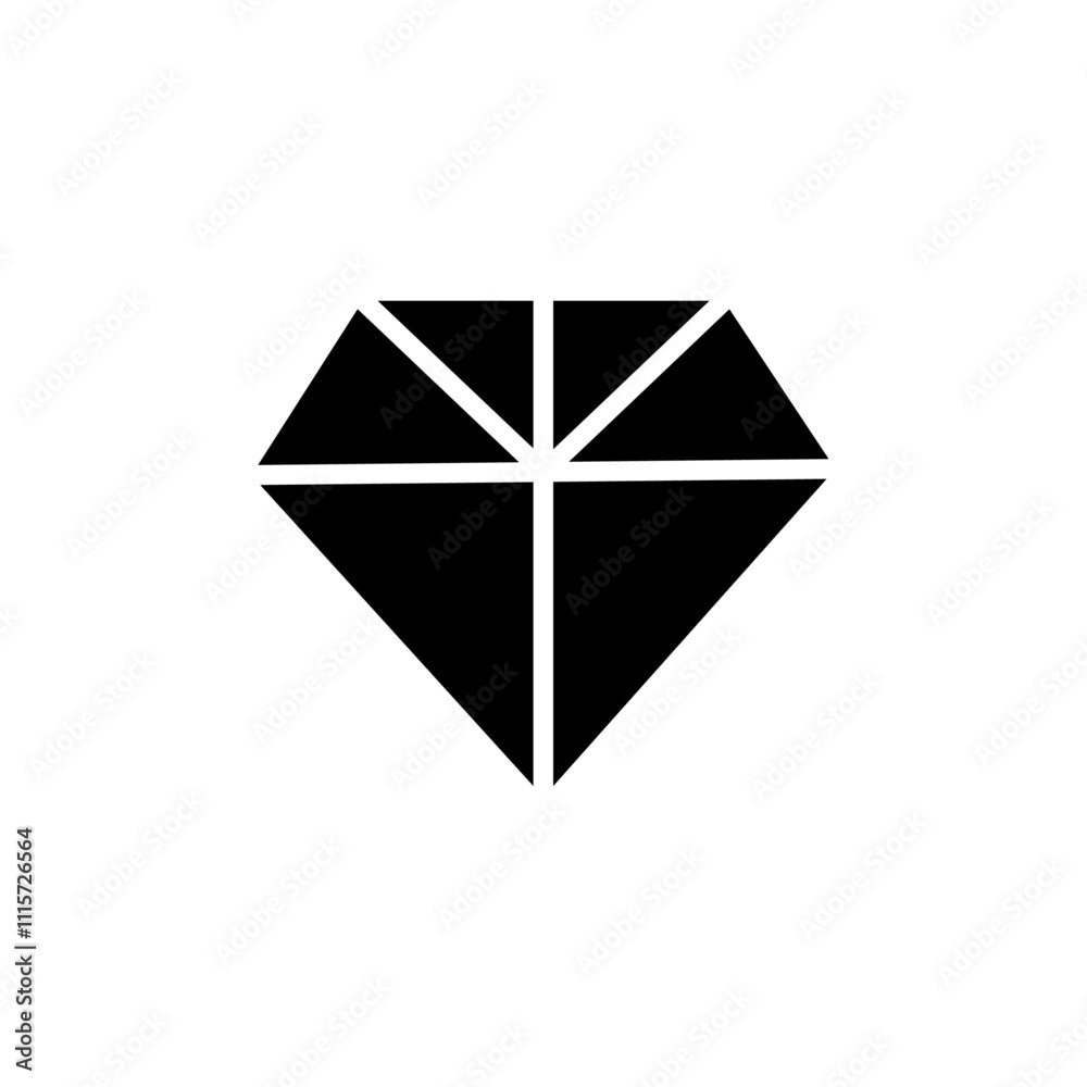 Poster Diamond icon web design in vector
