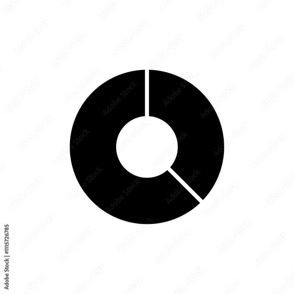 Poster donut chart icon web design in vector