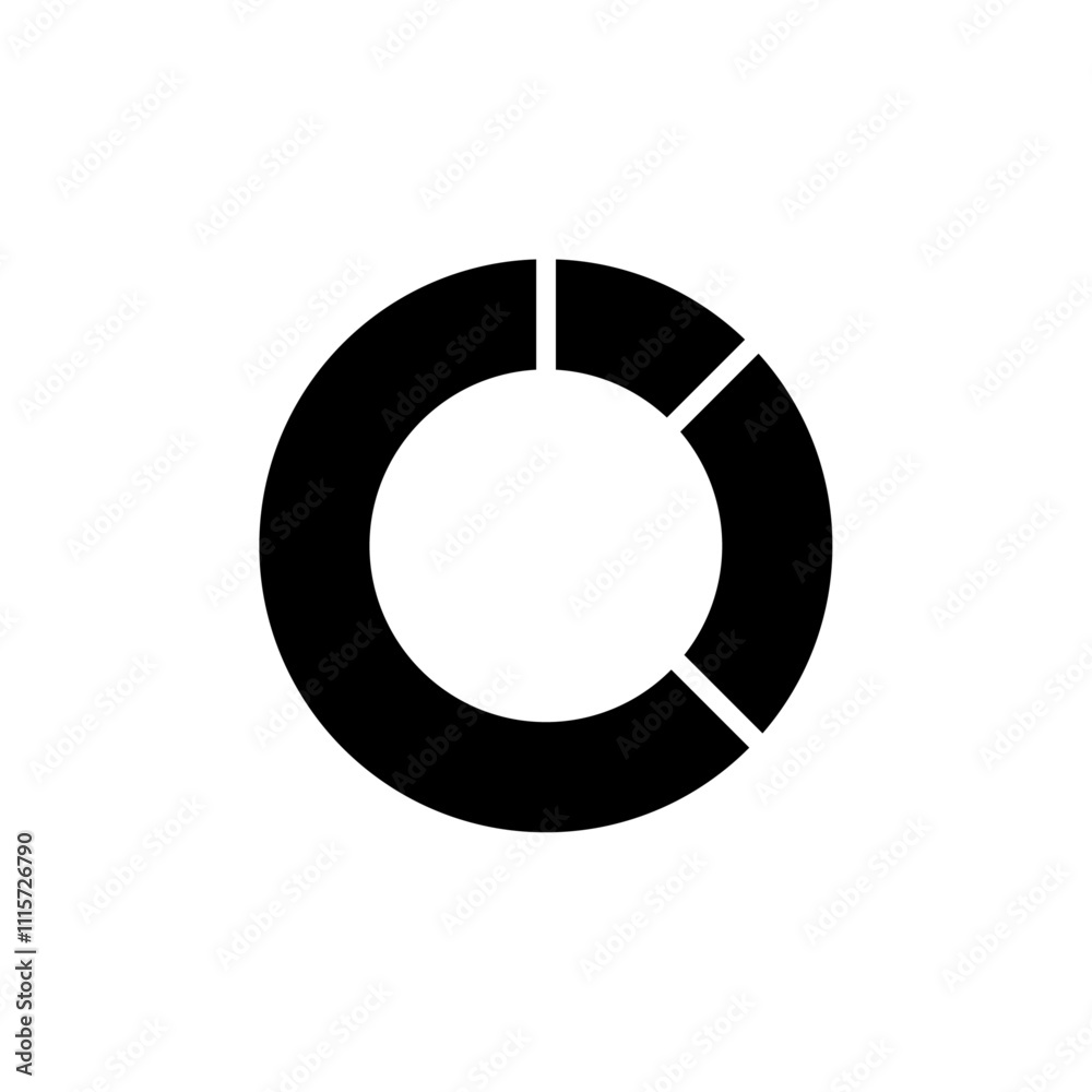 Poster donut chart icon web design in vector