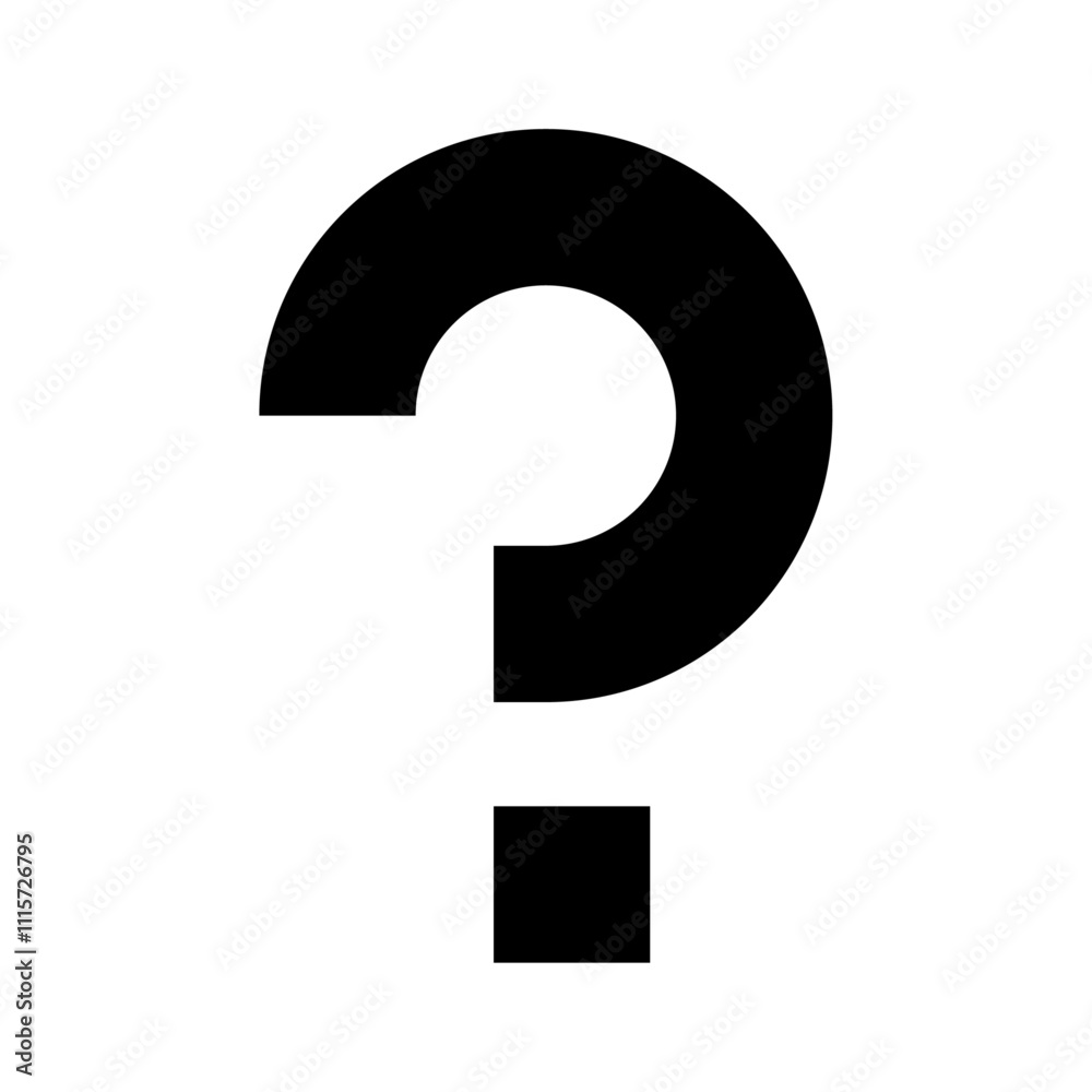 Fototapete doubts button icon web design in vector