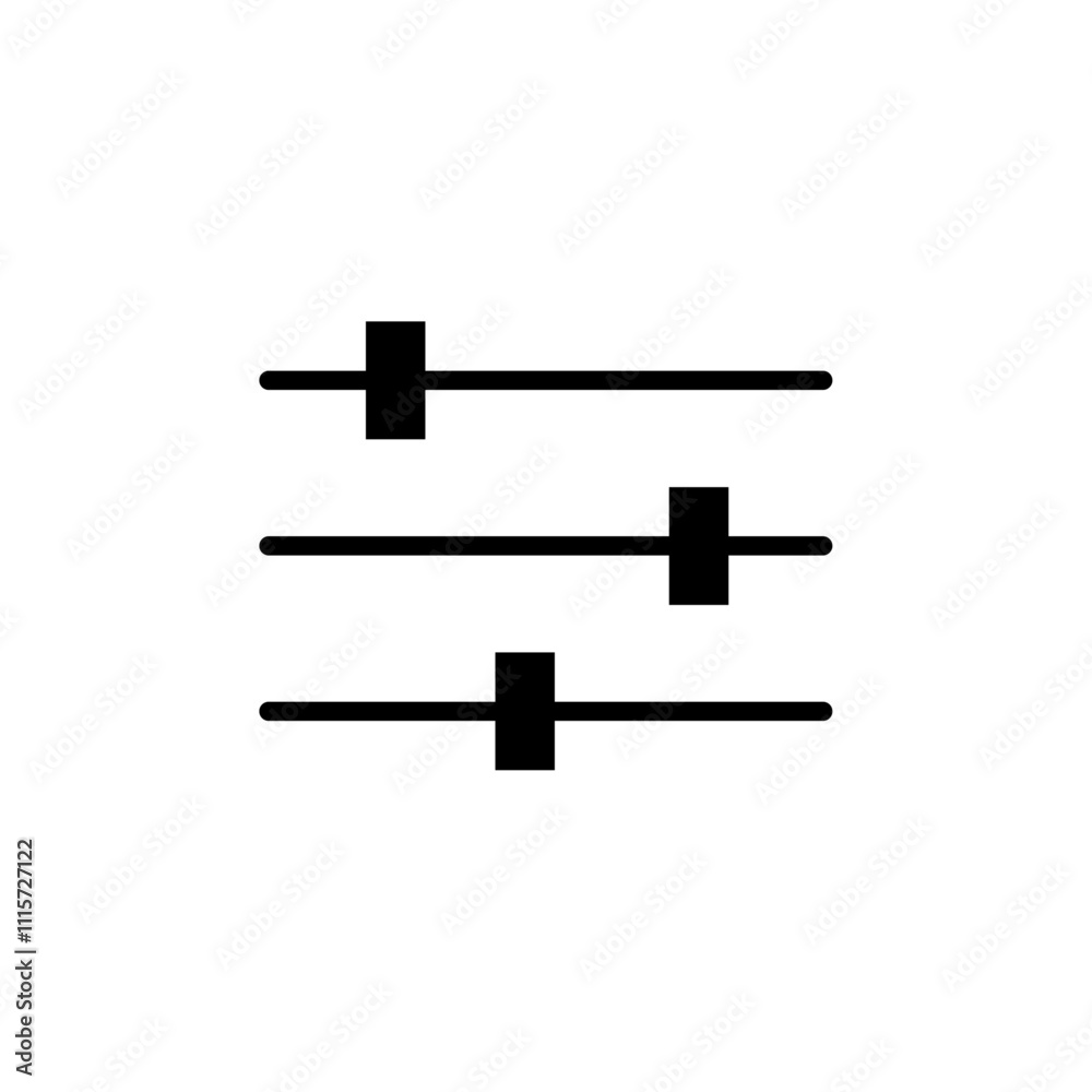 Poster equalizer icon web design in vector