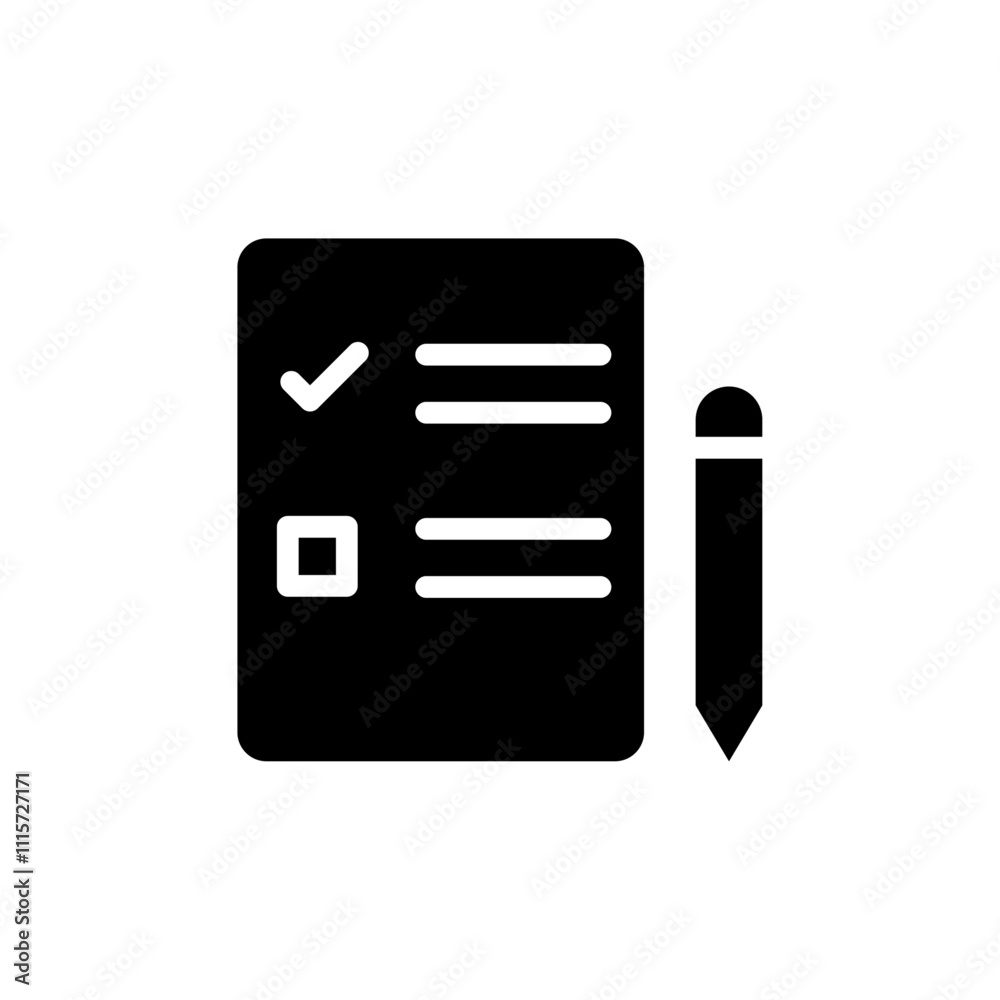 Poster exam icon web design in vector