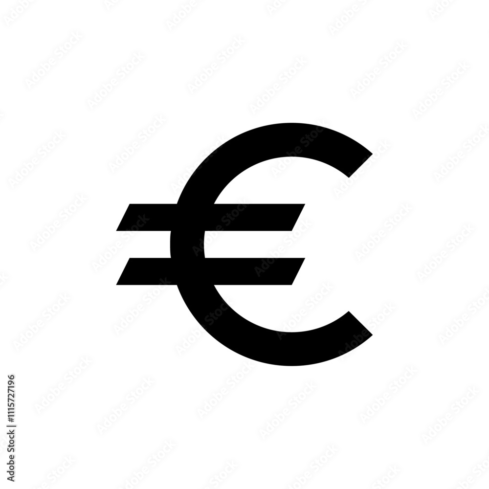 Poster euro icon web design in vector