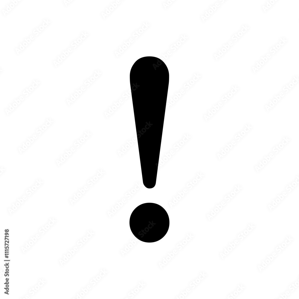 Poster Exclamation button icon web design in vector