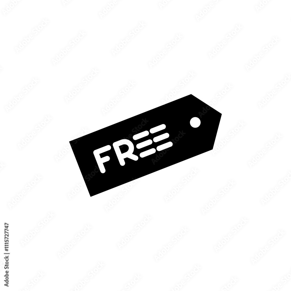 Poster free tag icon web design in vector