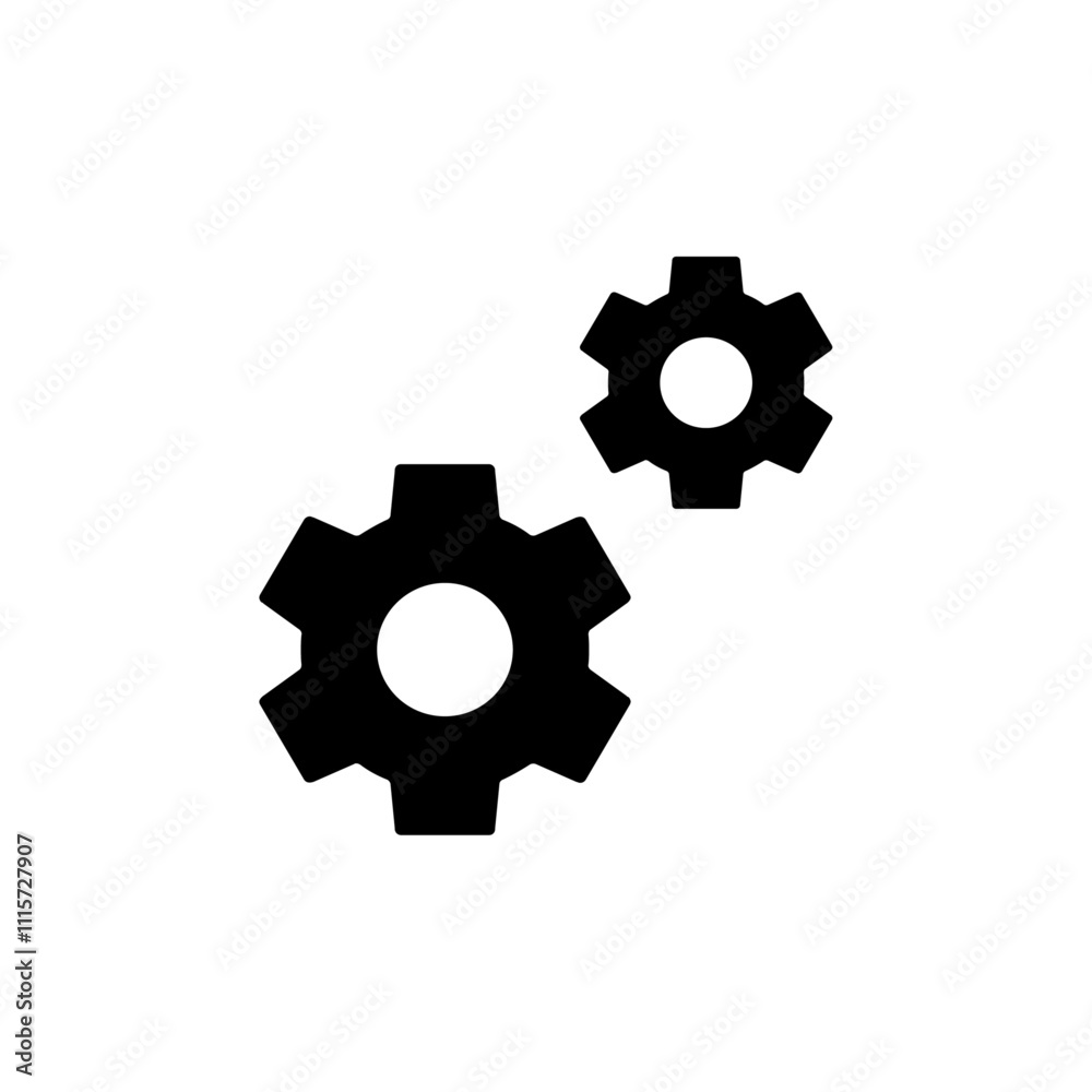 Aufkleber Gears icon web design in vector