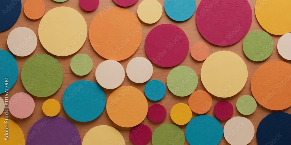 Poster A colorful background with many different colored circles