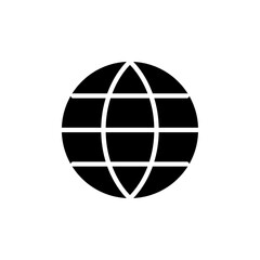 Globe icon web design in vector