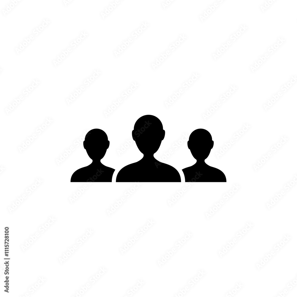 Poster group icon web design in vector