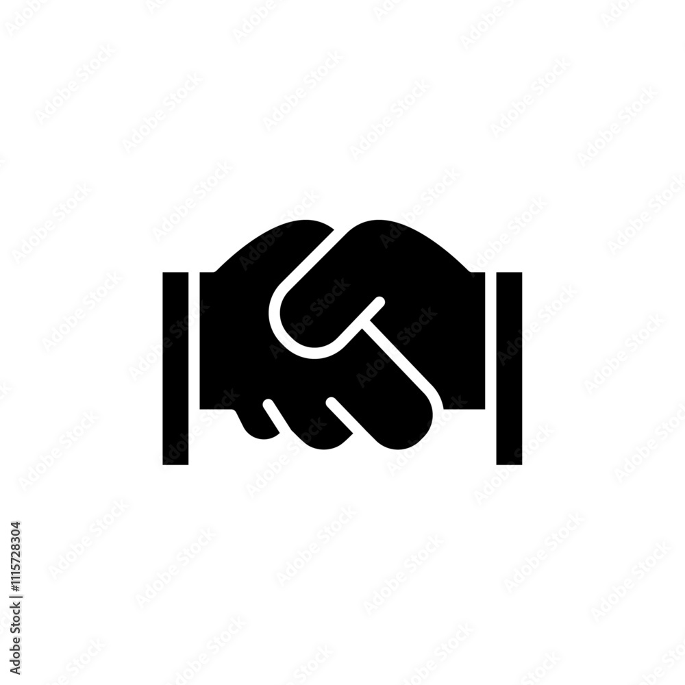 Poster Handshake icon web design in vector