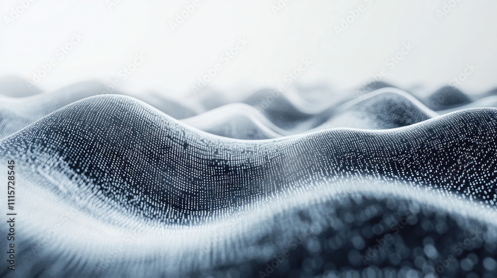 Poster binary stream, displaying a network of interconnected binary codes that appear to pulse and glow on 
