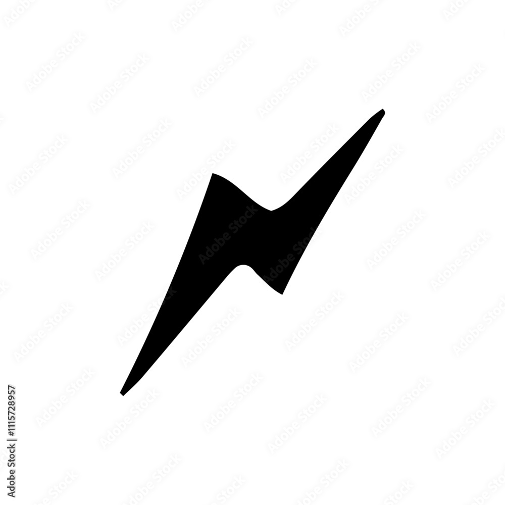 Poster lightening bolt icon web design in vector