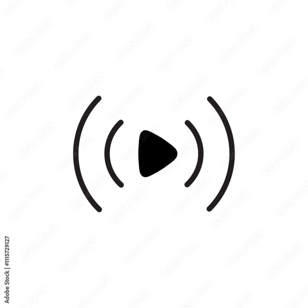 Poster live streaming icon web design in vector