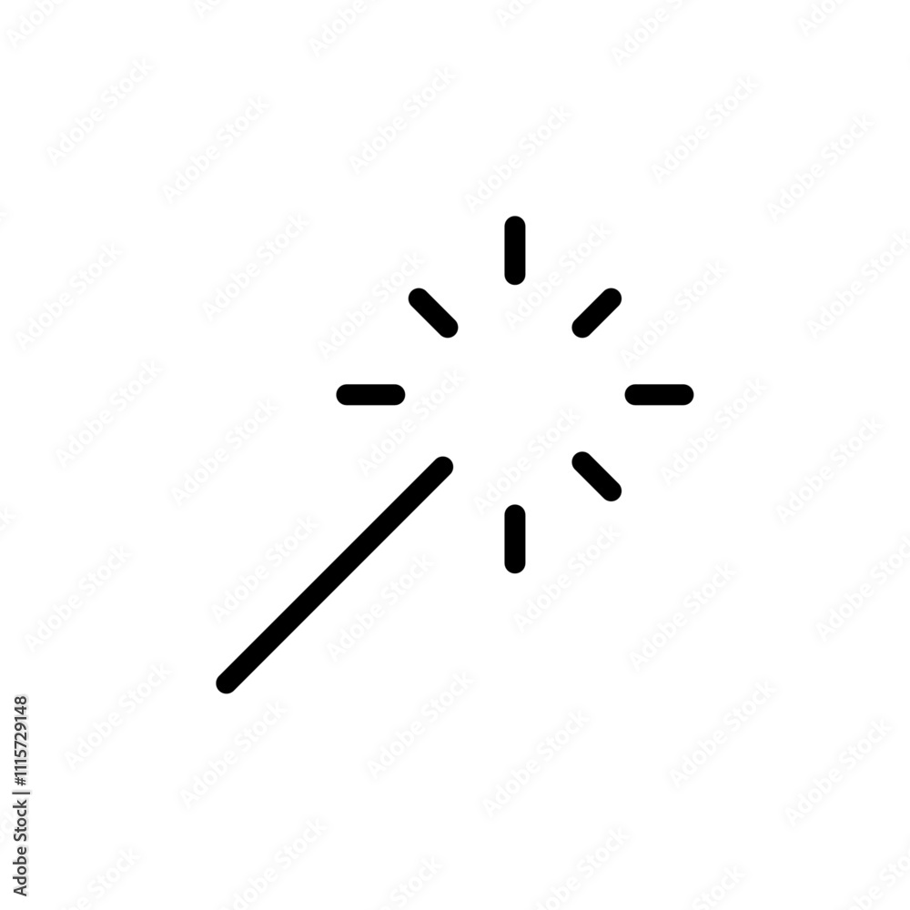 Aufkleber Magicwand icon web design in vector
