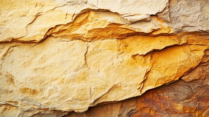 Fototapeta premium Close-up of layered sandstone rock formation.