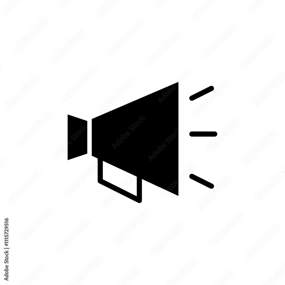 Poster Megaphone icon web design in vector