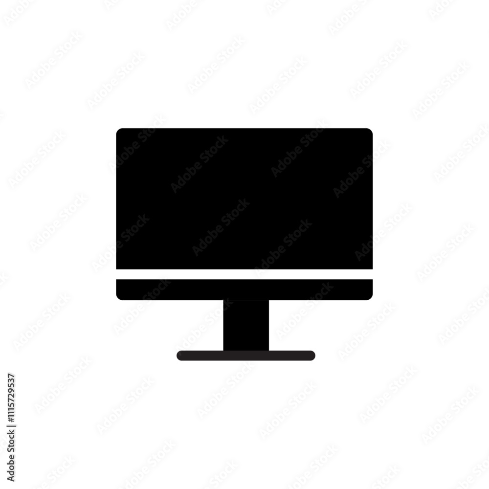 Poster Monitor icon web design in vector