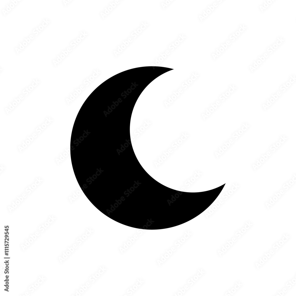 Poster Moon icon web design in vector