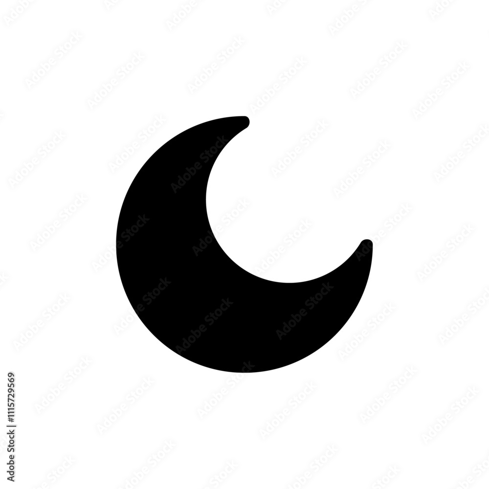 Poster Moon icon web design in vector