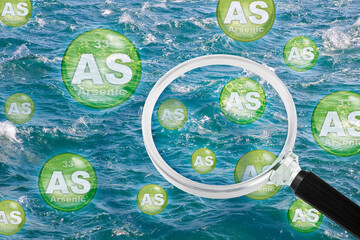 ARSENIC CONTAMINATION IN DRINKING WATER - Alertness about dangerous Arsenic - Concept with...