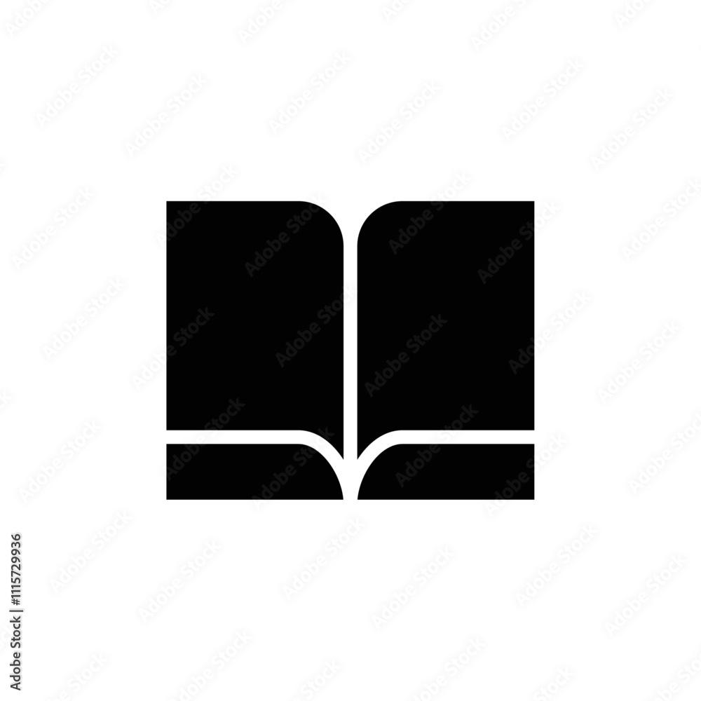 Aufkleber Open Book icon web design in vector