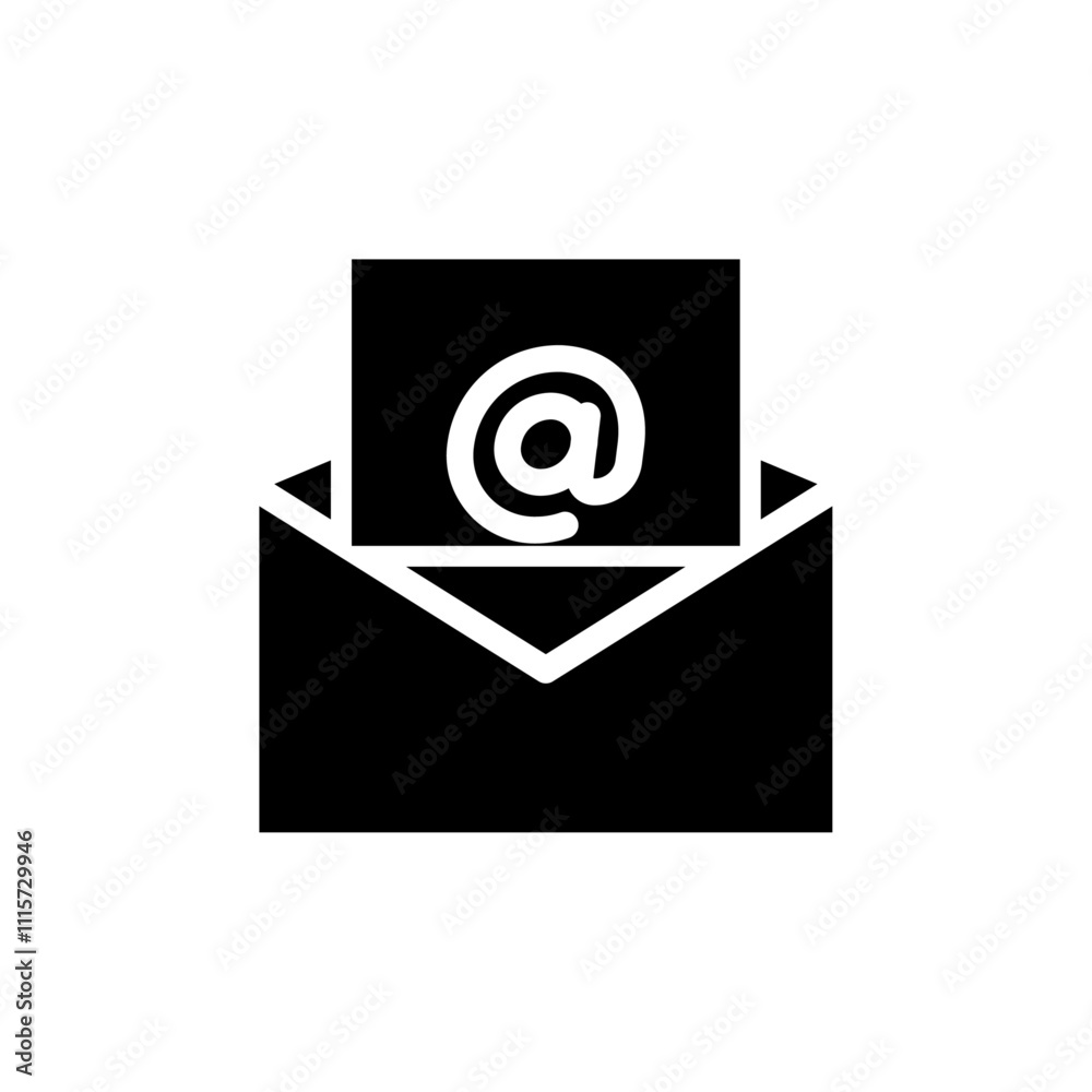 Aufkleber Open email icon web design in vector