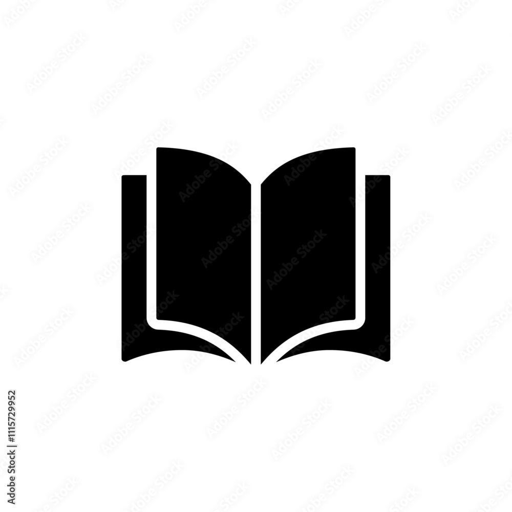 Poster Open book icon web design in vector