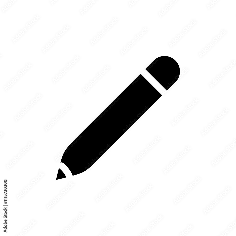 Poster pencil icon web design in vector