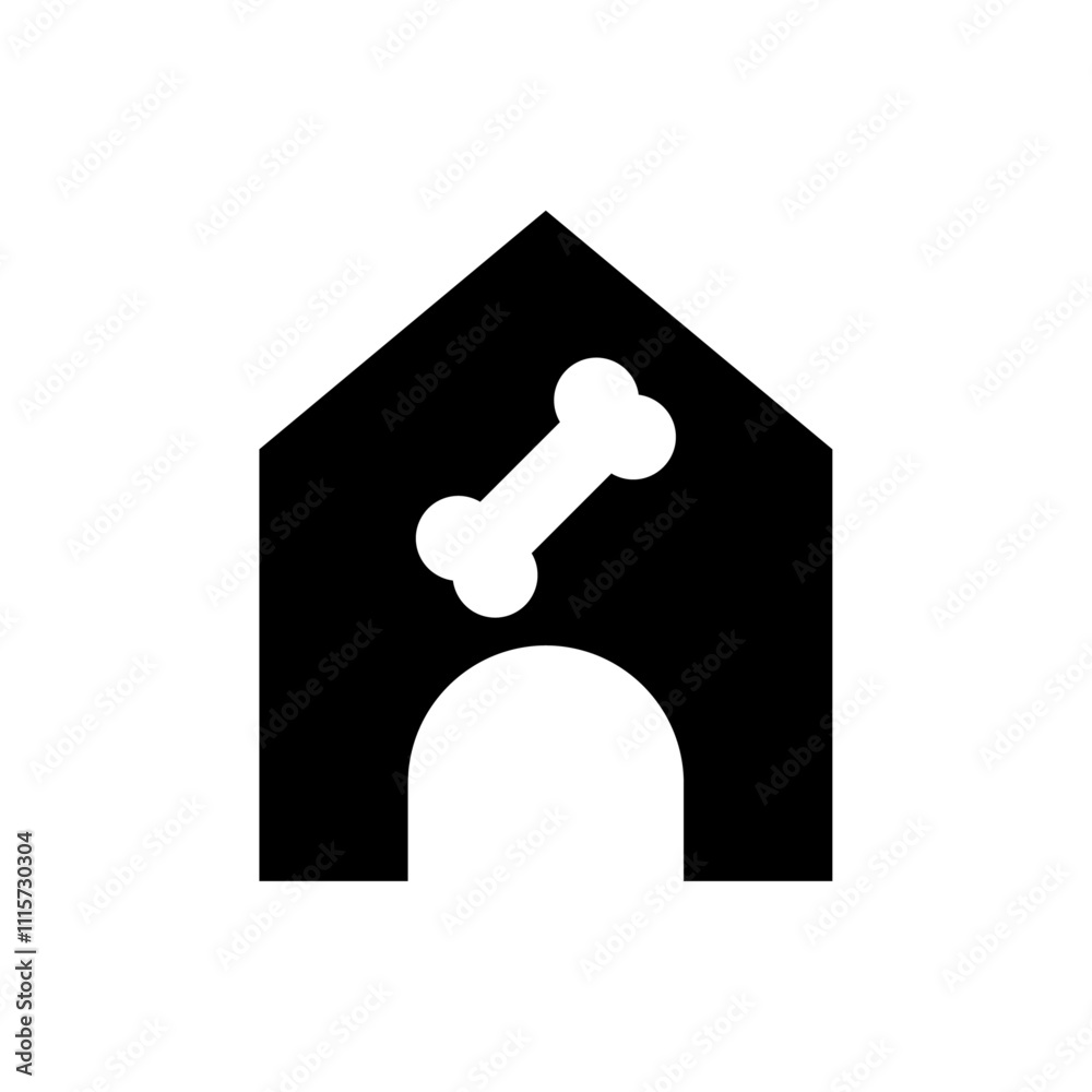 Poster pet house icon web design in vector