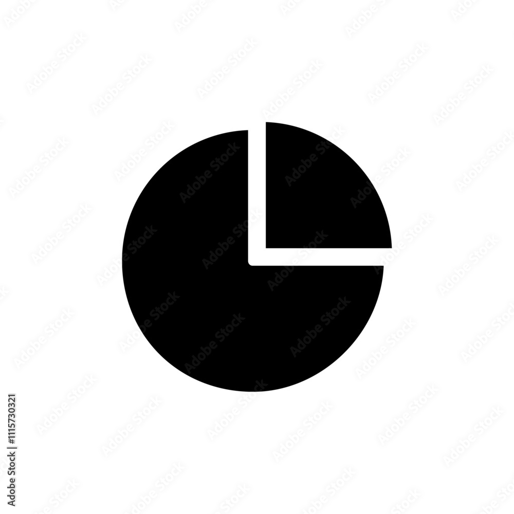 Poster pie chart icon web design in vector