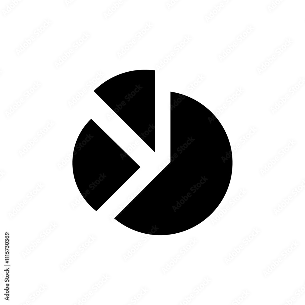 Poster pie chart icon web design in vector