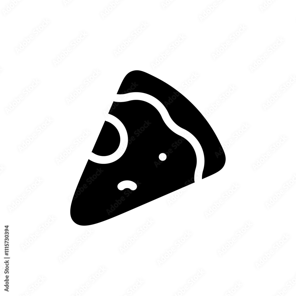 Poster Pizza slice icon web design in vector