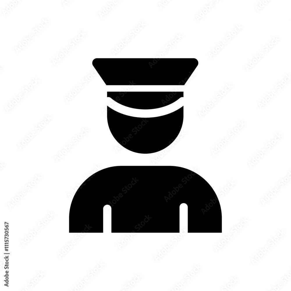Poster police icon web design in vector