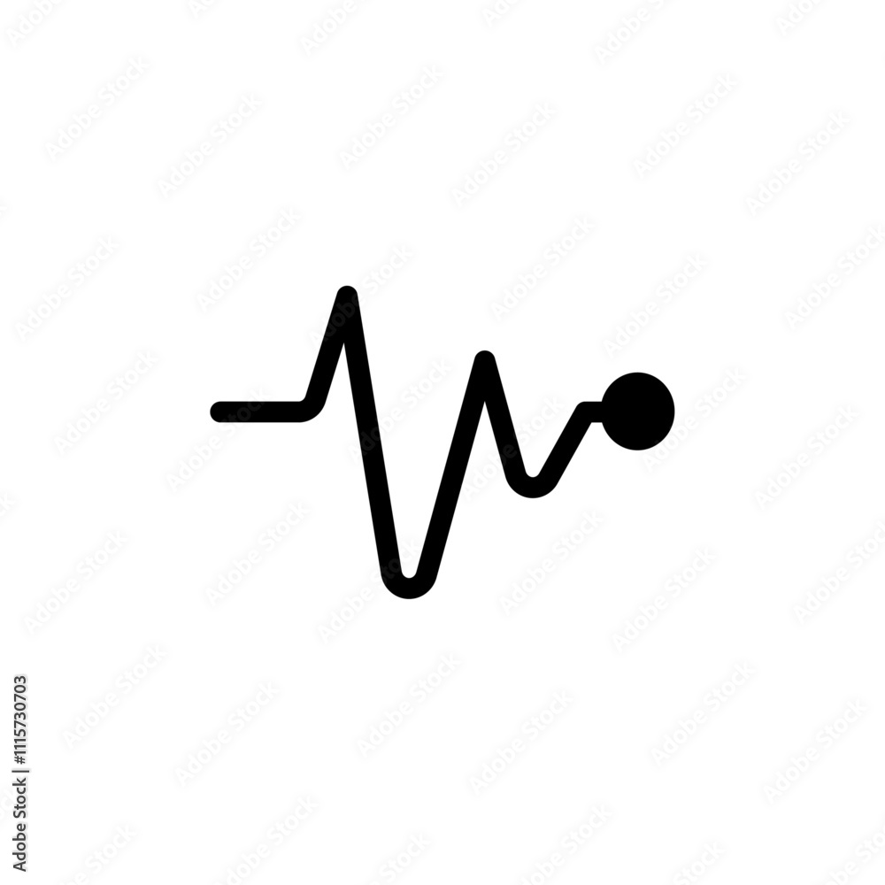 Aufkleber Pulse icon web design in vector