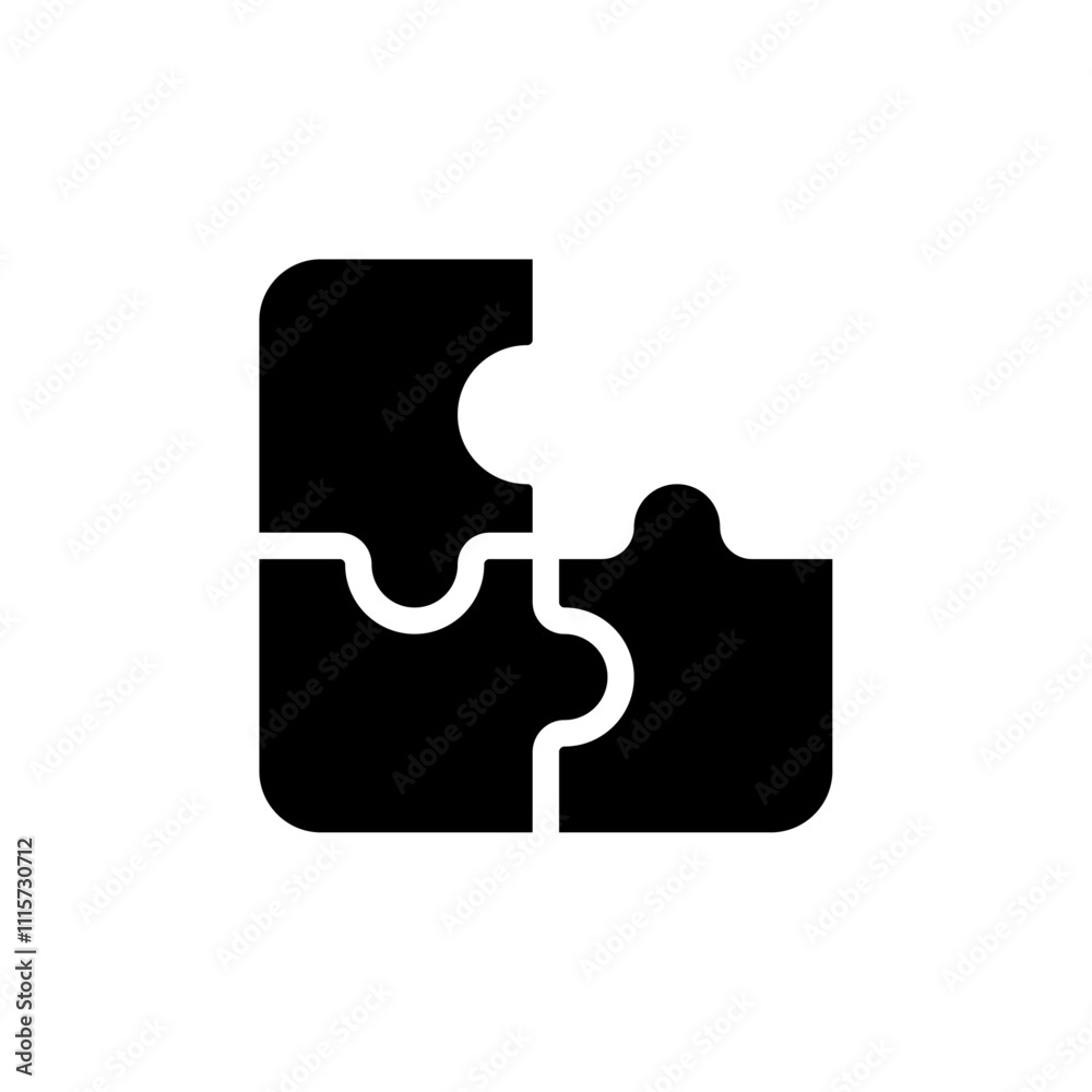 Aufkleber Puzzle icon web design in vector