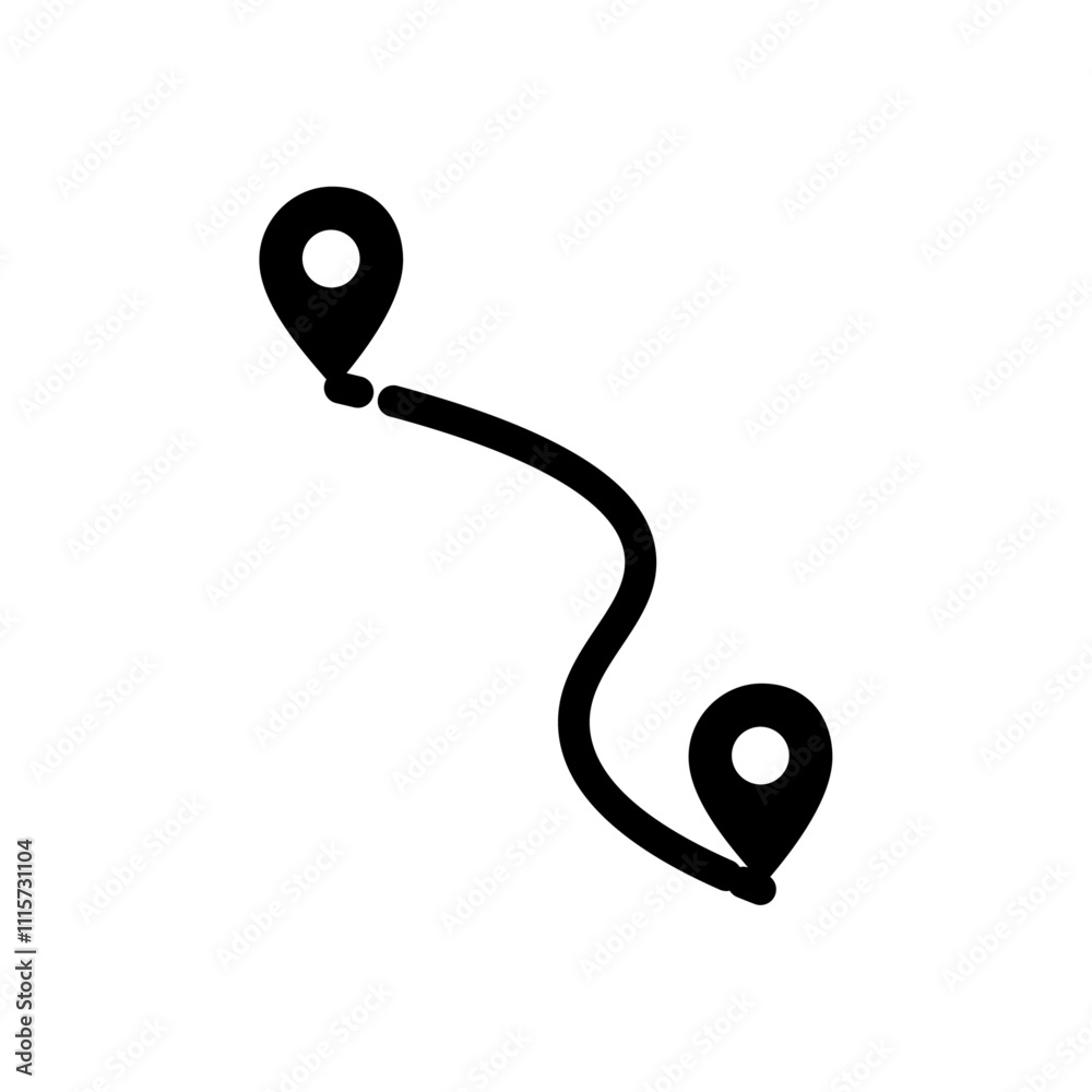 Poster Route icon web design in vector