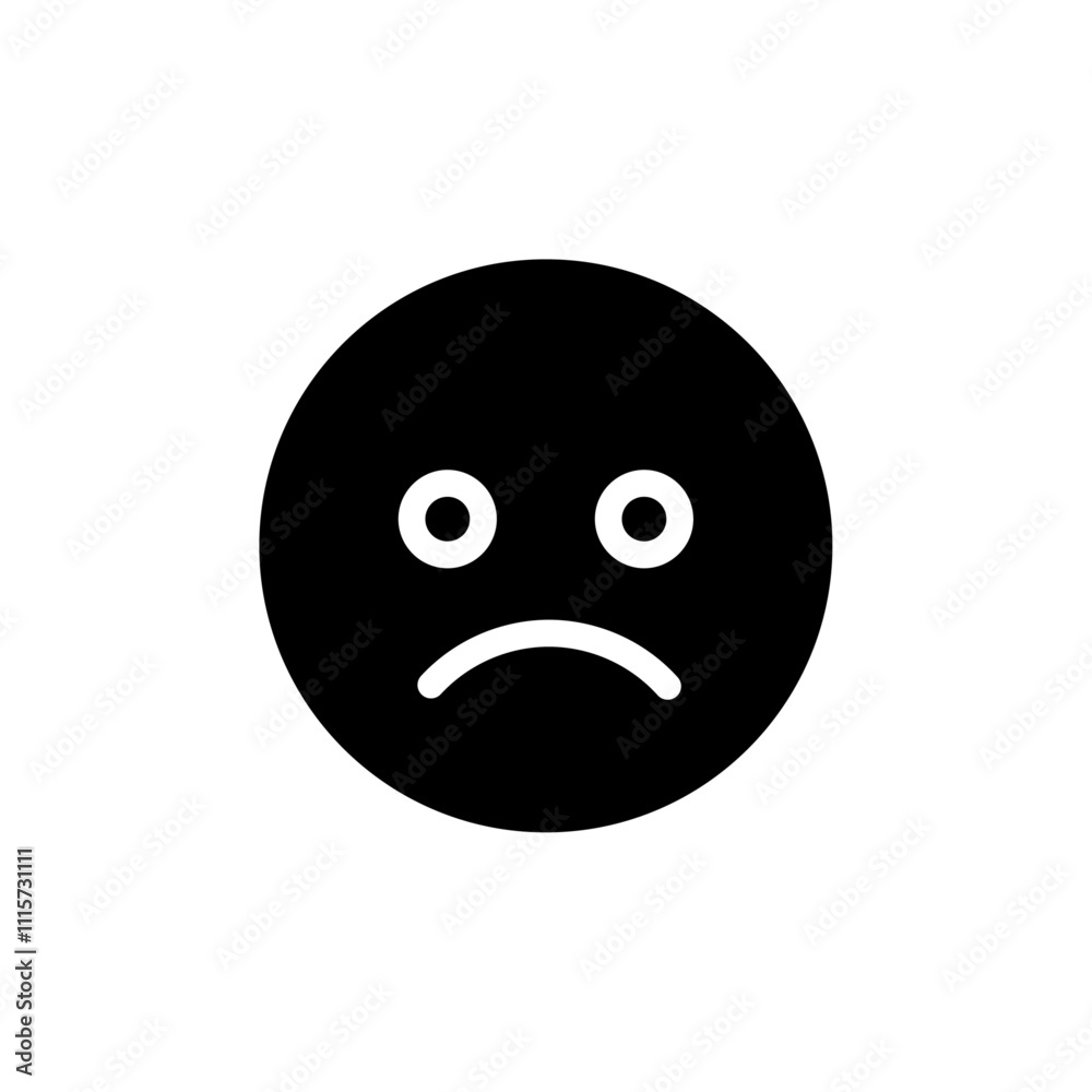Poster sad icon web design in vector