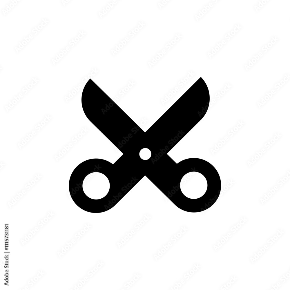 Poster Scissor icon web design in vector