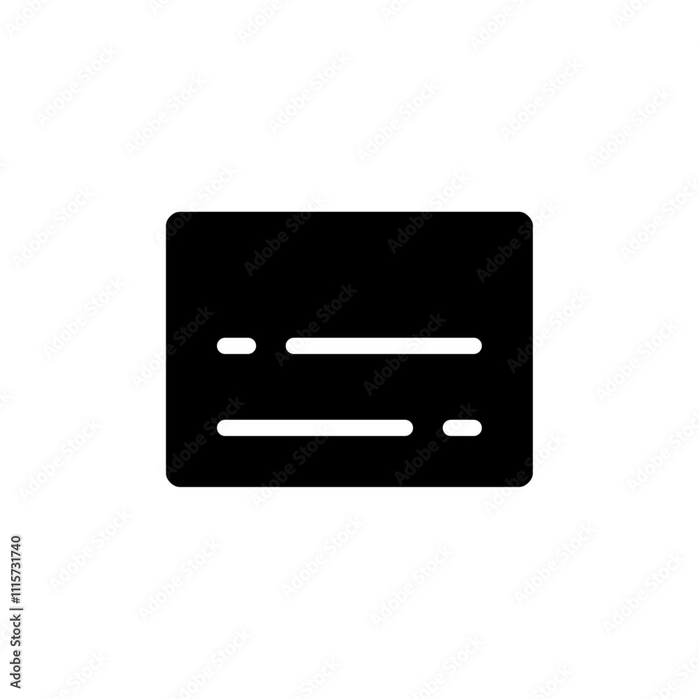 Poster Subtitles icon web design in vector